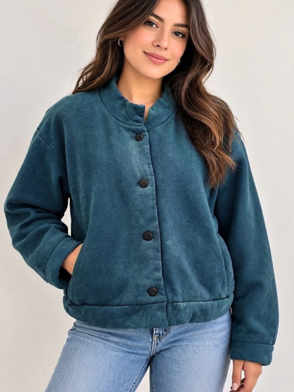 Blue Bomber Jacket Like New